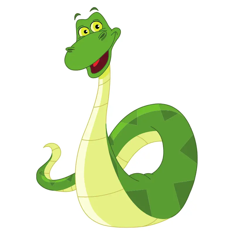 A cartoon snake